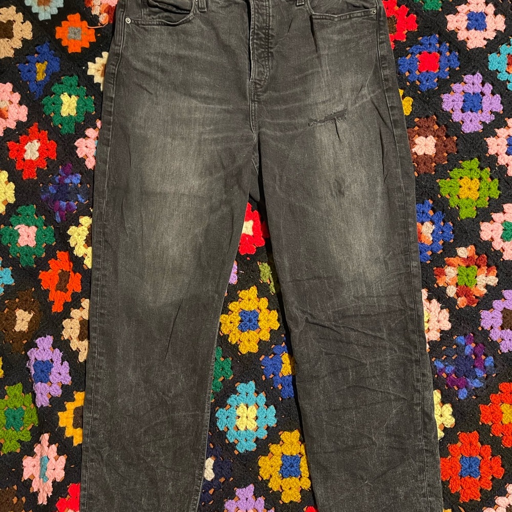 Old Navy Women's Charcoal Straight Leg Jeans